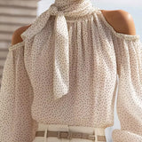 Dea - Off-the-Shoulder Polka Dot Blouse