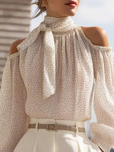 Dea - Off-the-Shoulder Polka Dot Blouse