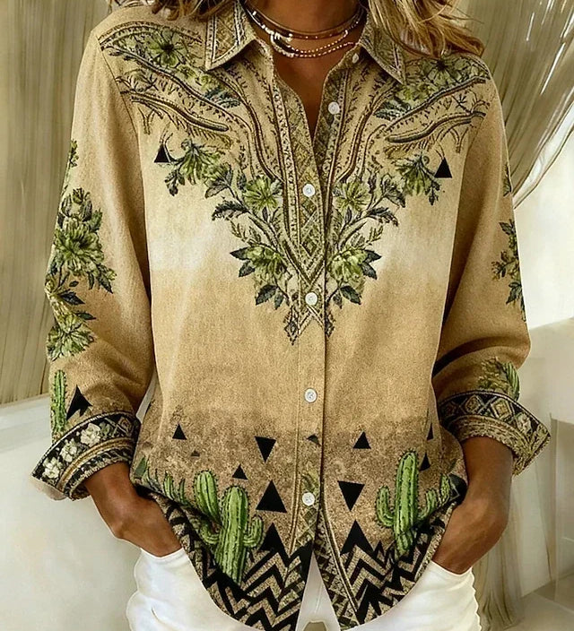 Carol | Western Floral Print Shirt