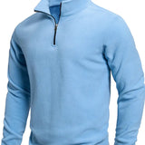 Stephen | Long-Sleeve Zip-Neck Jumper