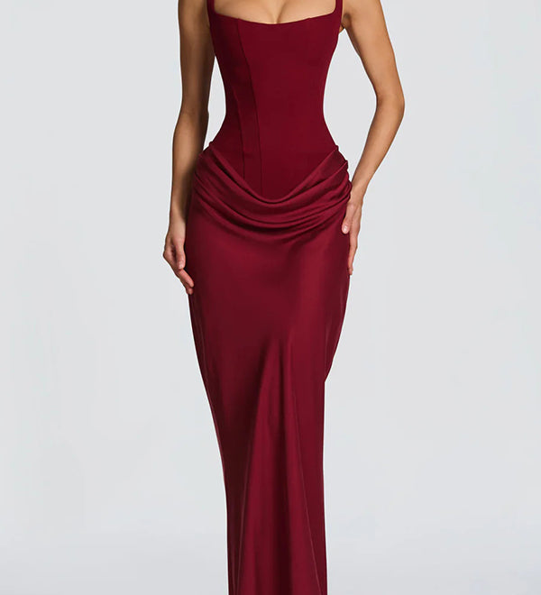 Leonor™ | Square-neck maxi dress