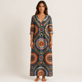 Sara™ | Geometric Midi Dress