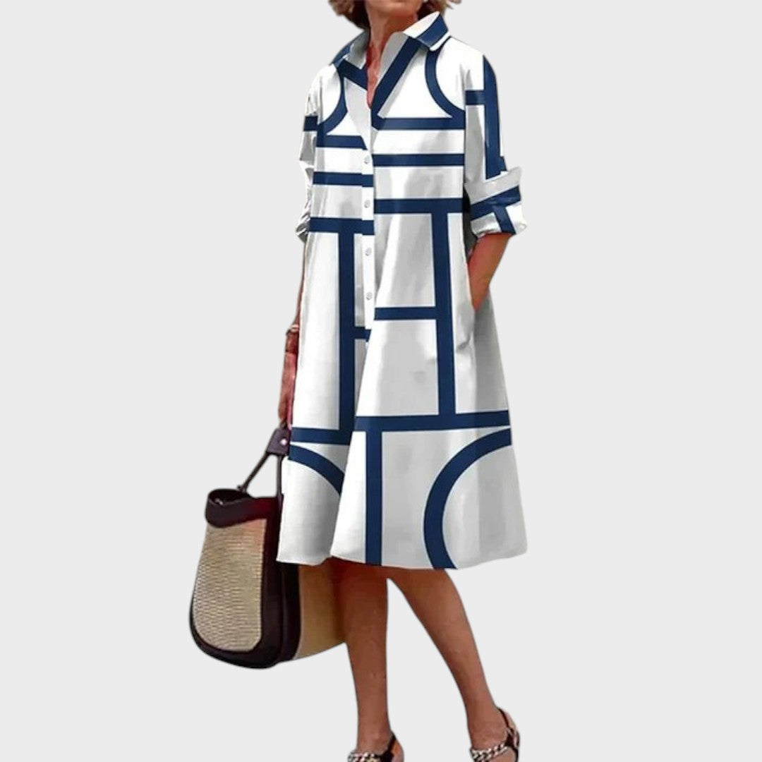 Dragana Geometric Print Dress