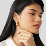 Ame Gold Round Earrings
