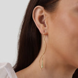 Tassel earrings in the shape of a teardrop
