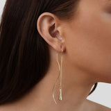 Tassel earrings in the shape of a teardrop