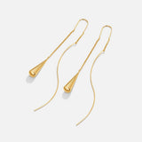 Tassel earrings in the shape of a teardrop