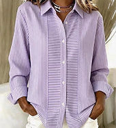 Wendy | Vertical Stripe Button-Up Shirt