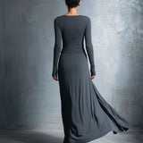 Naiara™ | Long dress with a side knot