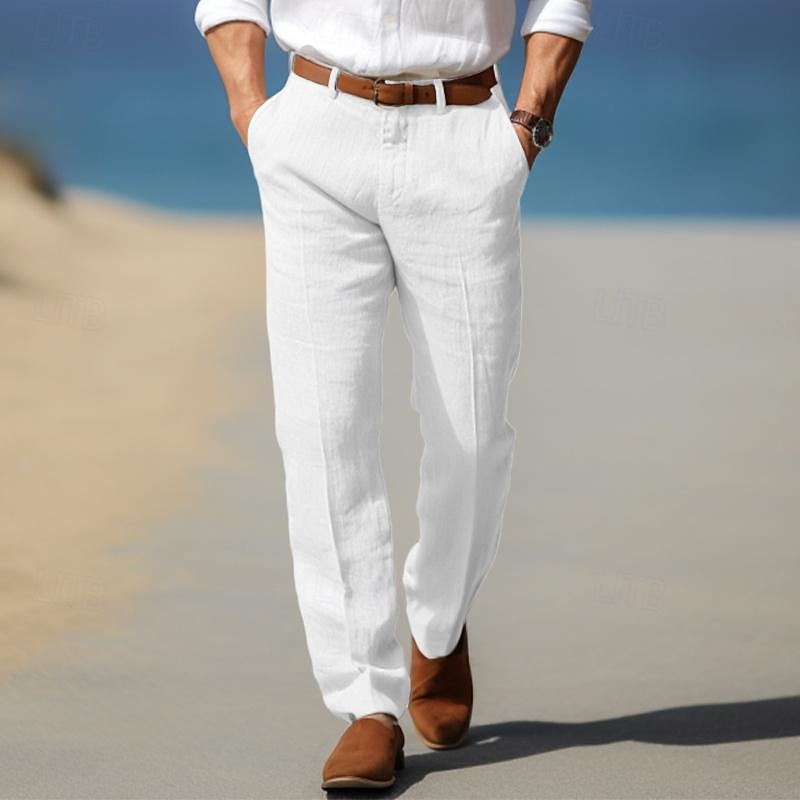 Edward | Smart Linen-Look Trousers