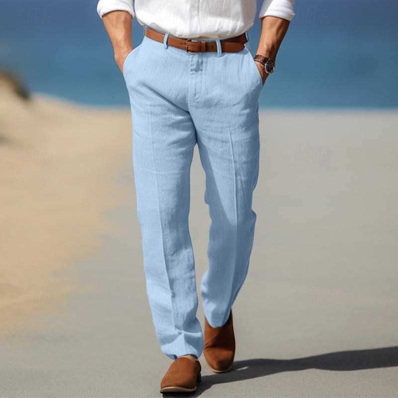 Edward | Smart Linen-Look Trousers