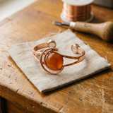 Amber Stone Copper Bracelet