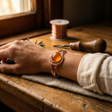 Amber Stone Copper Bracelet