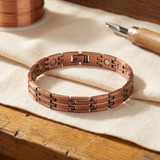 Men's Rope Edge Copper Link Bracelet