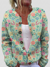 Monika™ - Cardigan with delicate flowers