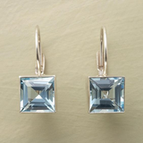 Vintage Blue Glass Earrings