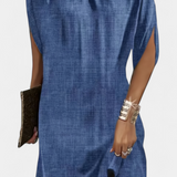Ena Timeless Round Neck Midi Dress