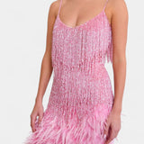 Mirjana Feather Mini Dress