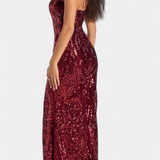 Marianne Sequin Halter Dress