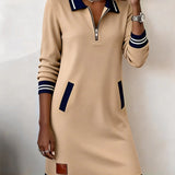 Cora Chic Long-Sleeve Cotton Dress