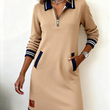 Cora Chic Long-Sleeve Cotton Dress