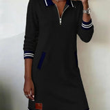 Cora Chic Long-Sleeve Cotton Dress