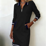 Cora Chic Long-Sleeve Cotton Dress