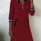 Cora Chic Long-Sleeve Cotton Dress