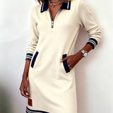 Cora Chic Long-Sleeve Cotton Dress