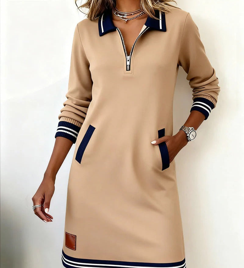 Cora Chic Long-Sleeve Cotton Dress