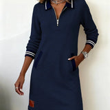Cora Chic Long-Sleeve Cotton Dress