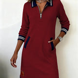 Cora Chic Long-Sleeve Cotton Dress