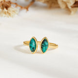 Luxe Green Stone Ring