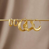 Luna gold wavy earrings