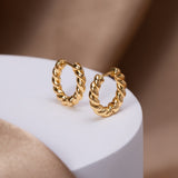 Luna gold wavy earrings