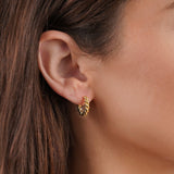 Luna gold wavy earrings