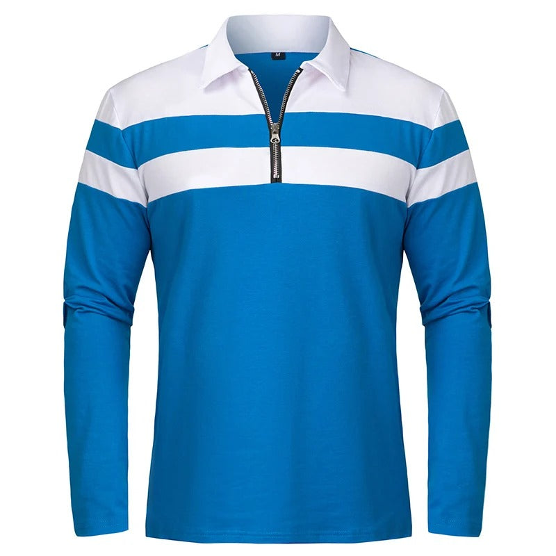 Oliver | Striped Zip-Neck Jumper