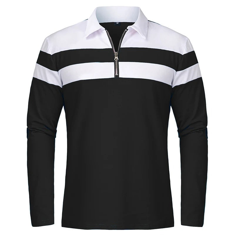 Oliver | Striped Zip-Neck Jumper