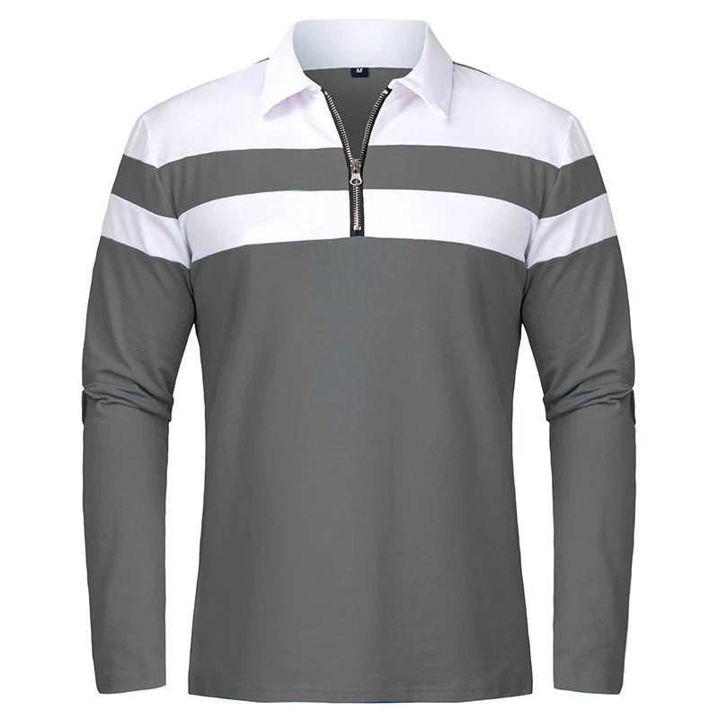 Oliver | Striped Zip-Neck Jumper