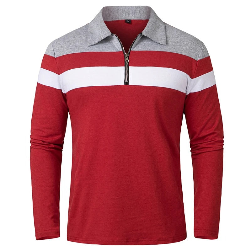 Oliver | Striped Zip-Neck Jumper
