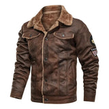 Matthew | Fleece-Detail Leather-Look Jacket