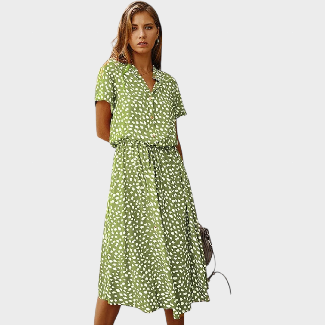 Tena - Elegant Multicolor Summer Dress