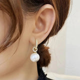 Elegant Pearl-Effect Drop Earrings