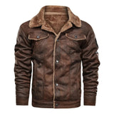 Matthew | Fleece-Detail Leather-Look Jacket