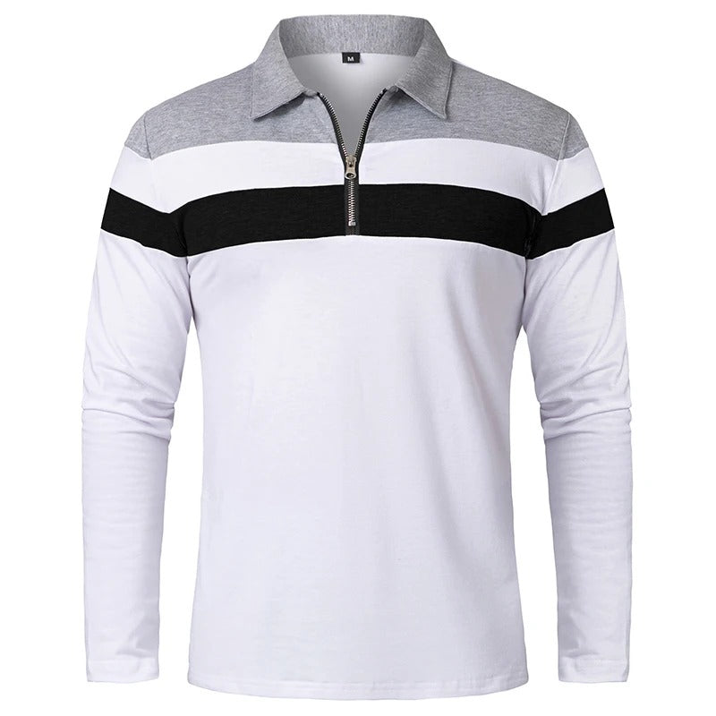 Oliver | Striped Zip-Neck Jumper