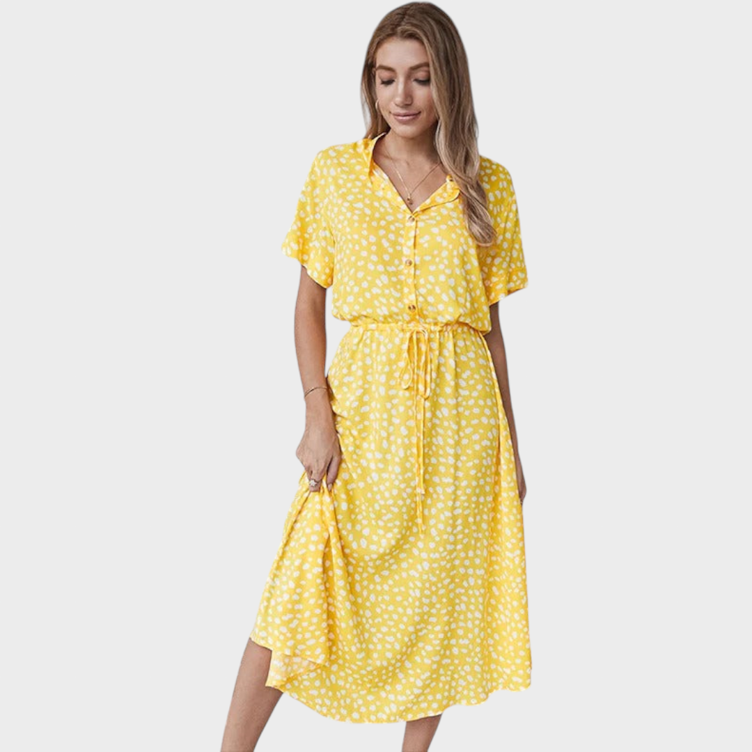 Tena - Elegant Multicolor Summer Dress