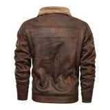 Matthew | Fleece-Detail Leather-Look Jacket