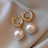 Elegant Pearl-Effect Drop Earrings