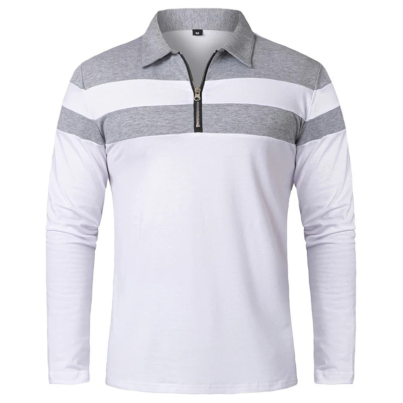 Oliver | Striped Zip-Neck Jumper