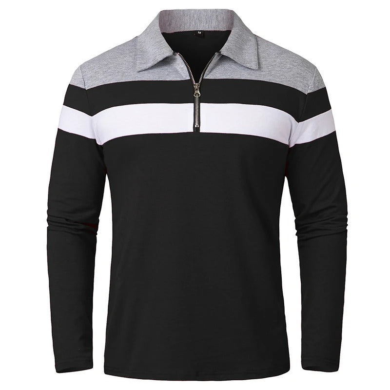 Oliver | Striped Zip-Neck Jumper